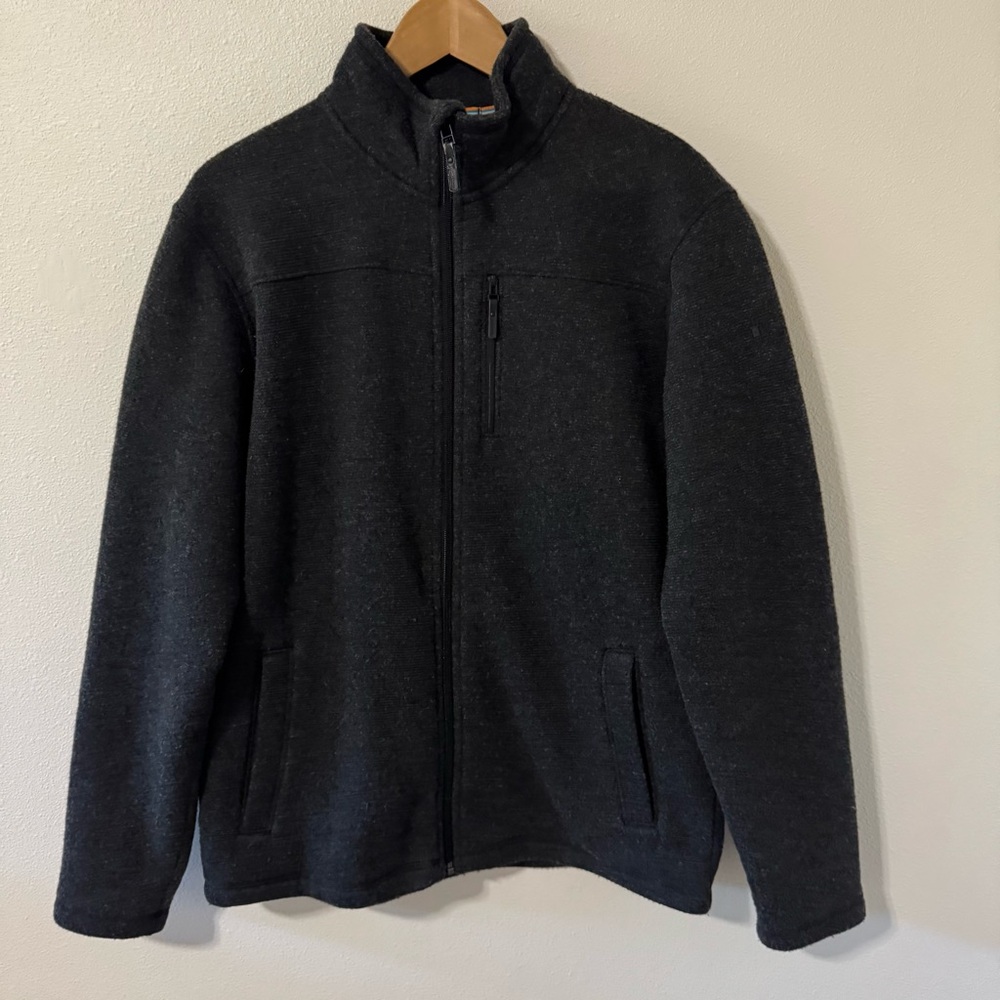 Smartwool Hudson Trail Wool Fleece Full Zip Jacket Gray Gorpcore-Large